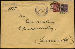 STRALSUND/ *1 1921 (13.5.) 1K-Steg A. Dienst 10 Pf. U. 50 Pf. + Viol. 2K-HdN: ..Landstreitkräfte Der Ostsee..... - Other & Unclassified