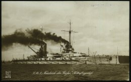 DEUTSCHES REICH 1915 (ca.) Monochrome Foto-Ak.: S.M.S. "Freidrich Der Große", Flottenflaggschiff (= MSP:... - Other & Unclassified