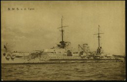 DEUTSCHES REICH 1916 (20.4.) Monochrome Foto-Ak.: S.M.S. V.d.Tann (MSP 38) Schlachtkreuzer + 1K-BPA: KAIS.... - Other & Unclassified