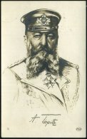 DEUTSCHES REICH 1915/16 4 Verschiedene S/w.-Künstler-Ak.: Großadmiral V. Tirpitz (2x Spenden-Ak.) 1x... - Other & Unclassified