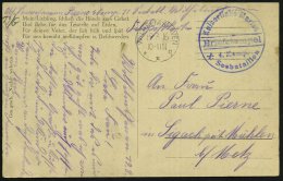 WILHELMSHAVEN/ **q 1916 (19.3.) MaStrichSt. + Blauer 1K-HdN: Kaiserliche Marine/ 4. Komp./ X. Seebataillon + Hs.... - Other & Unclassified