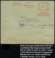 POTSDAM/ 1/ Helft Unfälle/ Verhüten!/ Ostdeutsche/ Binnenschiffahrts-/ Berufsgenossenschaft.. 1934... - Other & Unclassified