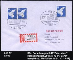 2300 KIEL 1/ KIELLEGUNG/ POLAR-FORSCHUNGSSCHIFF.. 1981 (21.9.) SSt  = Schiffsrumpf  "Polarstern" (auf Der HDW) Auf... - Other & Unclassified