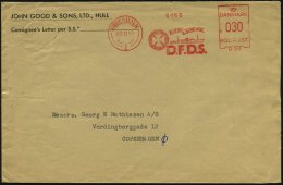 DÄNEMARK 1959 (2.11.) AFS.: KÖBENHAVN/1/D 36/REIS OG/send Med/D.F.D.S. = Passagierschiff , Klar Gest.... - Other & Unclassified