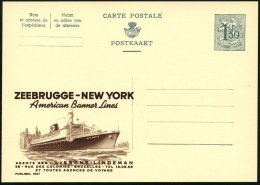BELGIEN 1959 1,50 F. Reklame-P., Grau: ZEEBRUGGE-NEW YORK/American Banner Lines = MS."Atlantic" (vor New York)... - Other & Unclassified