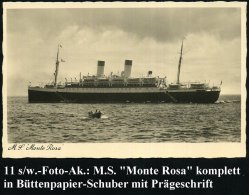 DEUTSCHES REICH 1931 (ca.) 10 Verschiedene S/w.-Foto-Ak.: M.S. "Monte Rosa" Der Reederei Hamburg-Süd, Diverse... - Other & Unclassified