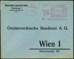 HAMBURG/ 1/ Deutsche Levante-Linie 1934 (13.10.) AFS 012 Pf. = Reederei-Flagge Klar Auf Ausl.-Vordr-Bf. N. Wien =... - Other & Unclassified