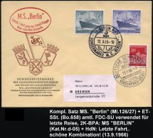 BERLIN /  B.R.D. 1966 (13.9.) 2K-BPA: DEUTSCHE SCHIFFSPOST/MS/BERLIN/NDL/NORAMERIKA-DIENST A.amtl. FDC Kpl. Satz... - Other & Unclassified