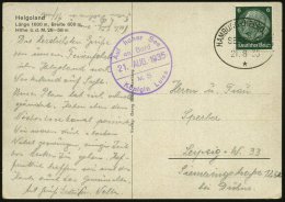 HAMBURG-HELGOLAND/ SEEPOST/ * 1935 (21.8.) Oval-BPA Mit Stern, EF 6 Pf. Hindenbg. (Mi.516 EF) + Viol. 1K-Steg-HdN:... - Other & Unclassified