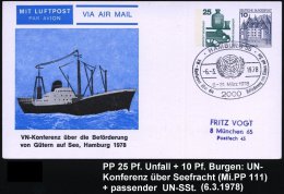 2000 HAMBURG 36/ VN-Konferenz über D.Beförderung V.Gütern Auf See 1978 (6.3.) SSt (UNO-Emblem) Auf... - Other & Unclassified