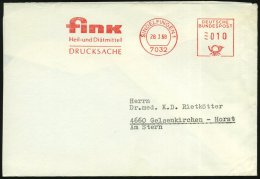 7032 SINDELFINGEN 1/ Fink/ Heil-u.Diätmittel 1968 (28.3.) AFS Klar Auf  (links Verkürztem) Fernbf.... - Other & Unclassified