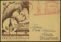 BAD WILDUNGEN/ ..Heilquellenversand/ Reinhardsquelle GmbH 1939 (18.9.) Seltene AFS-Type = Flasche "Reinhardsquelle"... - Other & Unclassified