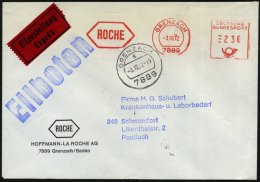 7889 GRENZACH/ ROCHE 1972 (3.10.) AFS 230 Pf. (Logo) Motivgl. Eil-Vordr.-Bf.: HOFFMANN-LA ROCHE AG, Rs. Eil-AS... - Other & Unclassified