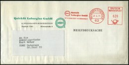62 WIESBADEN-SCHIERSTEIN/ Quickfit/ Laborglas GmbH.. 1971 (Apr.) AFS (Logo) Motivgl. Firmenbf. (Dü.E-26B) - Other & Unclassified