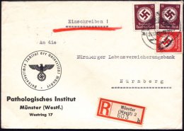 MÜNSTER (WESTF)2/ M 1940 (26.10.) 2K Auf Behördendienst 12 Pf. + 2x 15 Pf. + RZ: Münster/(Westf) 2/h... - Other & Unclassified