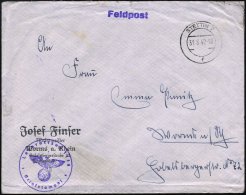 STETTIN 7/ F 1942 (31.8.) 2K + Viol. 1K-HdN: Lazarettzug 1119 + Rs. Viol. 4L: Lazarett-Zug 1119/über... - Other & Unclassified