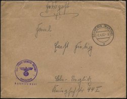 SCHWERIN (WARTHE)/ D 1942 (7.4.) 2K + Viol. 1K-HdN: San.-Staffel Schwerin (Warthe)/Stanortarzt , Klar Gest.... - Other & Unclassified