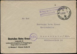 MÜNCHEN/ 2/ HDB 1944 (17.10.) HWSt. + Viol. 2L: Kriegsgefangenenpost/gebührenfrei , Vordr.-Bf.:... - Other & Unclassified