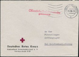 (22b) KAISERSLAUTERN 2/ A 1958 (27.2.) MaWellenSt + Roter 2L: Öffentliche Suchdienstsache/gebührenfrei... - Other & Unclassified