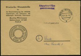 BERLIN-WITTENAU/ D 1956 (11.5.) 2K + 2L: Kriegsgefangenenpost/gebührenfrei Auf Dienstbf.: GOUV. MIL. FRANCAISE... - Other & Unclassified