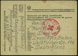 JUGOSLAWIEN /  MONTENEGRO 1946 (17.5.) Roter Rotkreuz-2K: BEOGRAD Auf Kgf.-Vordr.-Kt. (dreisprachiger Vordruck) Hs.... - Sonstige & Ohne Zuordnung