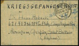 BORKUM NORDSEEBAD/ A 1946 (28.8.) 2K Auf Kgf.-Faltbf. Mit Inhalt An Britisches Kgf.-Lager "Camp Dunham Park"... - Sonstige & Ohne Zuordnung