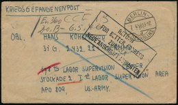 BERLIN-/ NEUKÖLLN 1/ D 1946 (7.4.) 1K-Steg + Ra.4: RETURN/FOR BETTER ADRESS/ZURÜCK/NEUE ANSCHRIFT... - Other & Unclassified