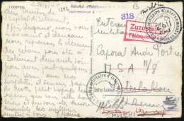 SCHWEIZ 1940 (21.8.) Schw. 2K: Camp Militaire D´internement/Suisse/Franc De Port/Zell/(Luz.) + Roter... - Other & Unclassified