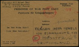 FRANKREICH /  USA /  DEUTSCHES REICH 1944 (12.12.) Roter Zensur-1K-MaSt.: PASSED BY/EXAMINER/BASE/1089/ARMY =... - Other & Unclassified