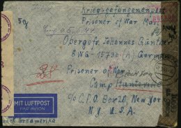 ZSCHOPAU/ B 1944 (7.3.) 2K + Roter Ra.2: Taxe/percue + Hs. "40 RPf." + OKW-Zensur-Streifen "b" + Roter 1K (=... - Other & Unclassified