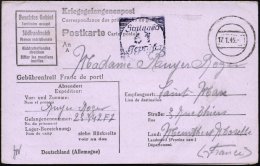 Berlin-Lichterfelde 1945 (17.1.) Stummer 2K = Tarnstempel Berlin + Viol. Ra.: Stalag III D/61/Geprüft =... - Other & Unclassified