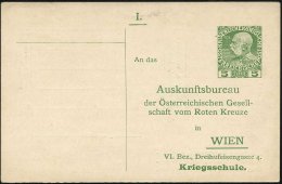 ÖSTERREICH 1914 5 H. Sonder-P. KFJ-Jubil., Grün: Auskunftsbureau Der Österre. Gesellschaft Vom Roten... - Other & Unclassified