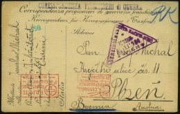 ITALIEN /  ÖSTERREICH 1916 (9.12.) Kgf.-Vordr.-Kt Eines Tschechen In Ital. Lager, Roter R.K.-Ma.St: CENSURA/... - Other & Unclassified