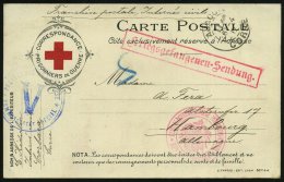 FRANKREICH 1915 (28.10.) 2K: AJACCIO/CORSE + Viol. Ra.2: FRANCHISE POSTALE/INTERNEES CIVILS + Blauer 2K-HdN.:... - Other & Unclassified