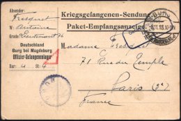 BURG/ *Bz.MAGDEBURG/ B 1918 (2.11./8.11.) 1K + Bl.Ra.3: Gefangenenlager/Burg/F.A. + Stummes Dreieck (Wo.18) 2... - Other & Unclassified