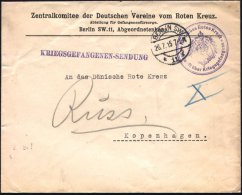 BERLIN SW/ *11l 1915 (26.7.) 1K + Viol.HdN: DRK/Auskunft über Kriegsgefangene Auf Dienst-Bf.: Zentrakkomitee... - Other & Unclassified