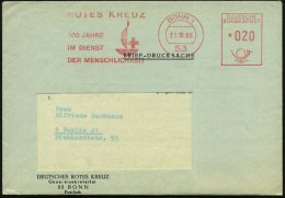 53 BONN 1/ ROTES KREUZ/ 100 JAHRE/ IM DIENST/ DER MENSCHLICHKEIT 1966 (21.10.) Jubil.-AFS = IRK-Logo , Vordr.-Bf.... - Other & Unclassified