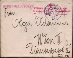 ÖSTERREICH 1918 (25.1.) 1K: K. U. K. ETAPPENPOSTAMT/277 + Roter HdN: FELDHILFS- U. LABESTATION/der Oesterr.... - Other & Unclassified