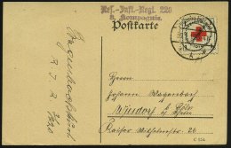 DEUTSCHES REICH 1918 (30.1.) 1K-Steg: Deutsche Feldpost/*** = Tarnstempel A. EF 1 Pf. R.K.-Spendenmarke... - Other & Unclassified