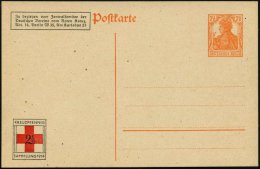 DEUTSCHES REICH 1916 Amtl. P 7 1/2 Pf. Germania + Amtl. Rotkreuz-Spenden-Zudruck: KREUZPFENNIG / SAMMLUNG 1914  2... - Other & Unclassified