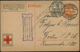 NIESKY/ *(O.-LAUSITZ)a 1918 (2.10.) 1K-Gitter Auf Inl.-P 7 1/2 Pf. Germania + Amtl. Rotkreuz-Spenden-Zudruck:... - Other & Unclassified