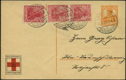 BERLIN-/ A/ SÜDENDE 1920 (22.6.) 1K-Steg Auf PP 7 1/2 Pf. Germania, Orange: KREUZPFENNIG 2 1/2 SAMMLUNG 1914 +... - Other & Unclassified