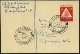 (10b) LEIPZIG C1/ Tag Der Briefmarke 1948 (24.10.) SSt Auf Passender 12 + 3 Pf. "TAG DER BRIEFMARKE" (Mi.288 EF +... - Other & Unclassified