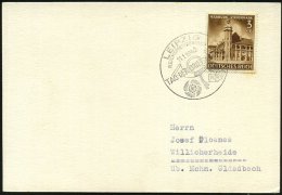 LEIPZIG/ REICHSMESSESTADT/ TAG DER BRIEFMARKE 1942 (11.1.) SSt (Posthorn, KdF-Logo Etc.) Auf EF 3 + 7 Pf. Marburg,... - Other & Unclassified