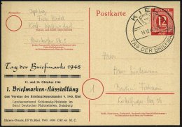 KRIEL/ TAG DER BRIEFMARKE 1946 (19.10.) SSt Auf Amtl. P. 12 Pf. Ziffer, Rot + Zudruck: "Tag Der Briefmarke 1946..... - Other & Unclassified