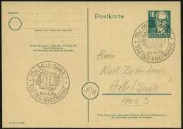 (19a) HALLE (SAALE) 1/ TAG DER BRIEFMARKE 1949 (30.10.) SSt = Bayern 1 Kreuzer = 100 Jahre Bayern-Marken , Klar... - Other & Unclassified