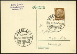 BRESLAU 1/ Tag Der Briefmarke/ B/ B 1939 (8.1.) SSt = Stadtwappen Etc., Klar Gest. Inl.-Kt. (Bo.43 B) - Other & Unclassified