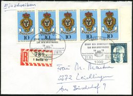 1000 BERLIN 12/ ..TAG DER BRIEFMARKE/ BDPh 1975 (21.9.) SSt 2x Auf 5er-Streifen "Tag Der Briefmarke" Etc. (Mi.5x... - Other & Unclassified