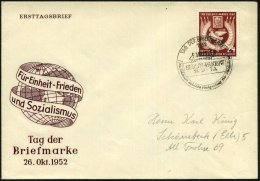 BERLIN-PANKOW/ TAG DER BRIEFMARKE/ SAMMLER/ Express.. 1952 (26.10.) SSt Auf EF 24 Pf. "Tag Der Briefmarke" (Mi.319... - Other & Unclassified
