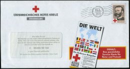 ÖSTERREICH 2001 Rotkreuz-Umschlag: Henry Dunant + Buchdruckstempel 1040 WIEN/DAS ROTE KREUZ (Massen-Drs.)... - Other & Unclassified